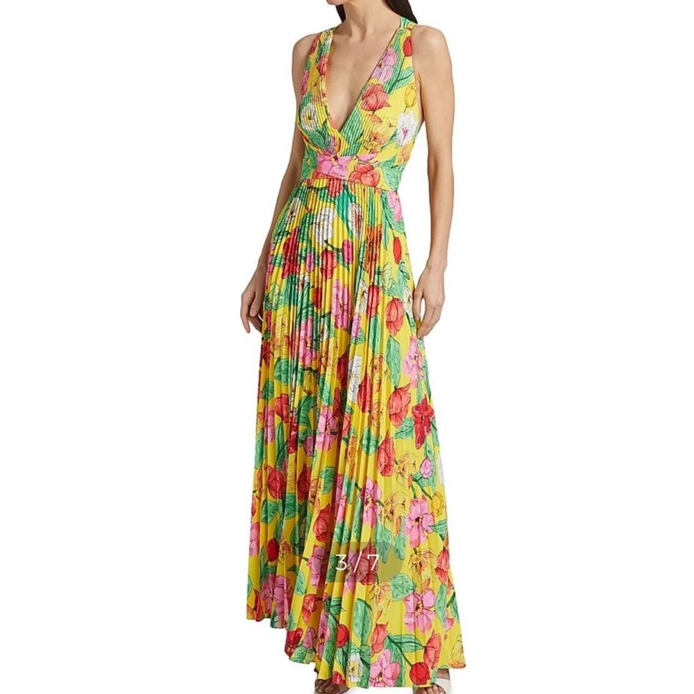Milly Oria Floral Maxi Dress Size 6 - Picture 3 of 16